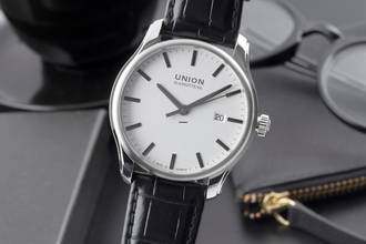 Thumbnail von Union Glashütte Viro Datum Stahl Automatik Herrenuhr Ref. D001.407.A Box