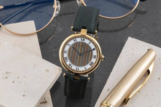  Cartier Trinity Vendome LC GM Vermeil 925 Silber Trinity Dial Medium Size Ref. 590003 