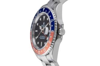 Thumbnail von Rolex GMT-Master II Pepsi Swiss Made Dial Stahl Automatik Herrenuhr 16710T B&P