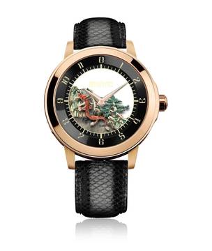  Quinting Water Dragon Gold Enameled 