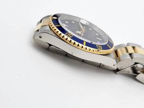 Thumbnail von Rolex Submariner Date Steel gold bluesy Box + Papers 1997
