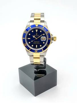  Rolex Submariner Date Steel gold bluesy Box + Papers 1997 