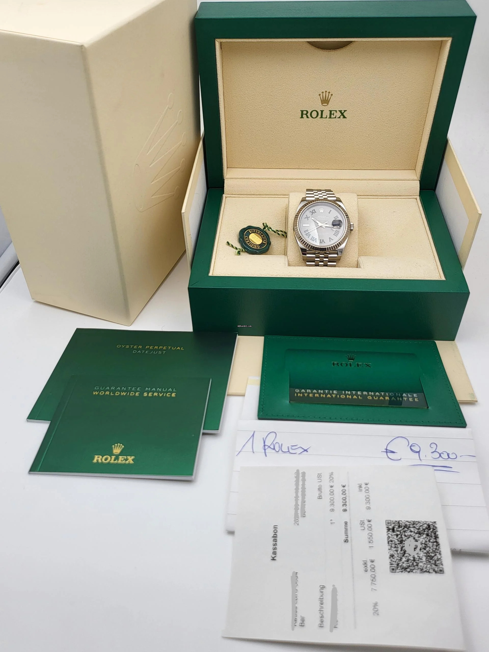 Thumbnail von Rolex Datejust 41 Wimbledon Jubilee Full Set 2021 Austria