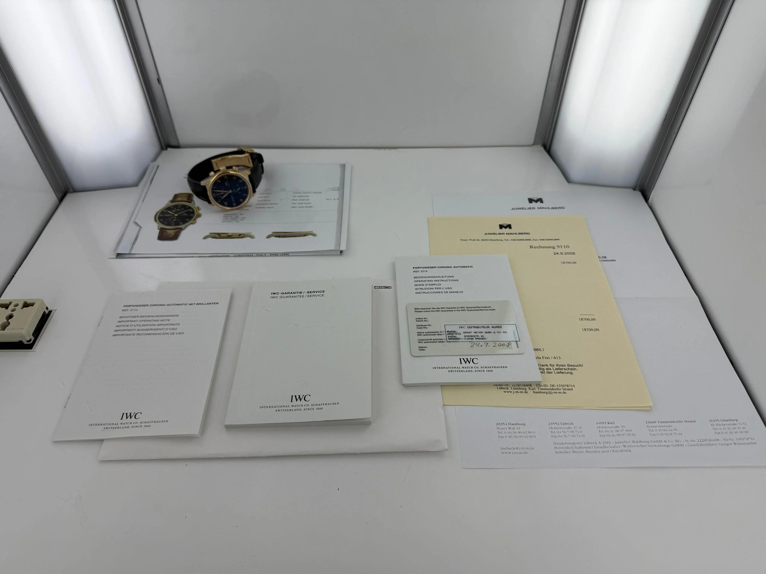  IWC Portugieser Chronograph Factory Diamonds Roségold 