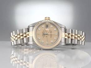 Thumbnail von Rolex Lady-Datejust Edelstahl Gelbgold 750 Diamanten 1995 Lc100 Automatik Gold