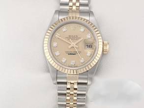 Thumbnail von Rolex Lady-Datejust Edelstahl Gelbgold 750 Diamanten 1995 Lc100 Automatik Gold