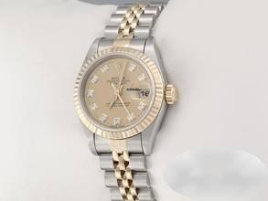 Thumbnail von Rolex Lady-Datejust Edelstahl Gelbgold 750 Diamanten 1995 Lc100 Automatik Gold