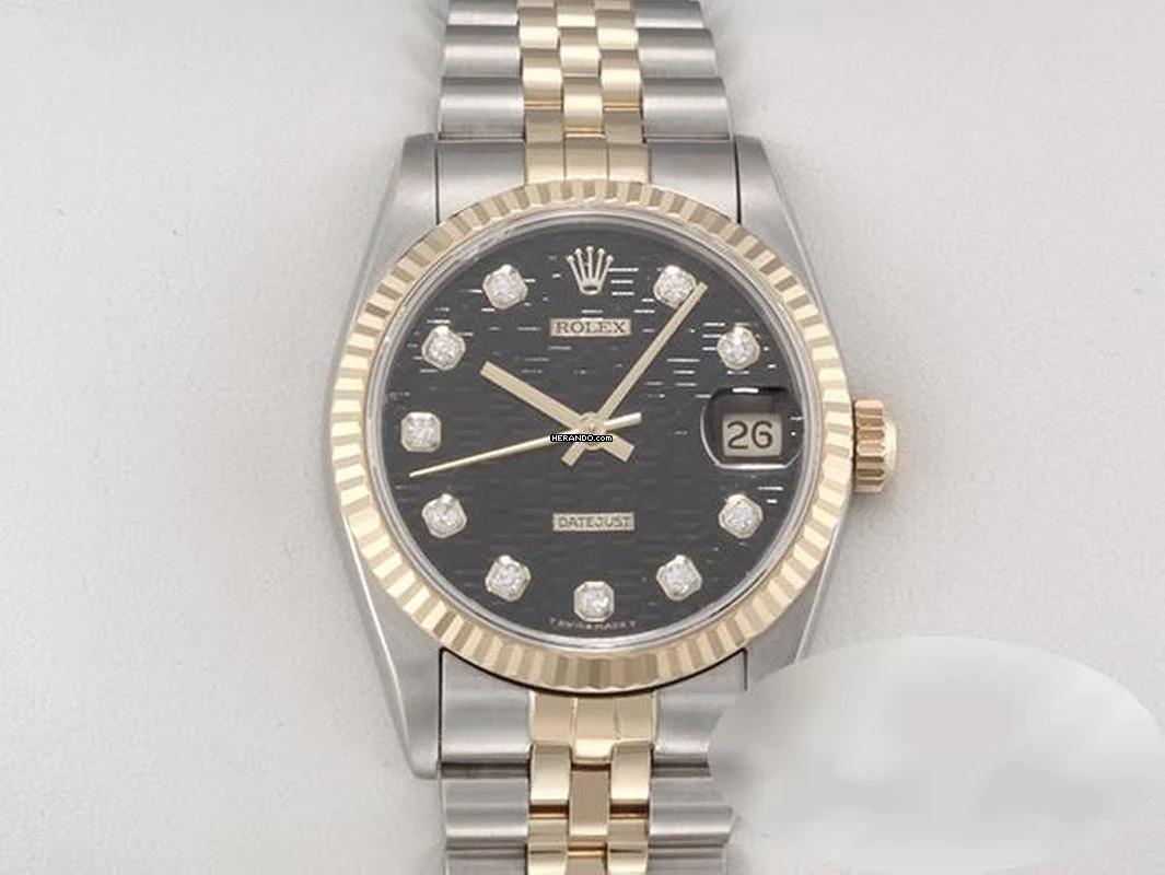  Rolex Datejust 31 Medium Stahl Gelbgold 750 Diamanten Automatik Stainless Steel 18kt Yellow Gold Stahl Jubilé-band Chronometer Oyster 