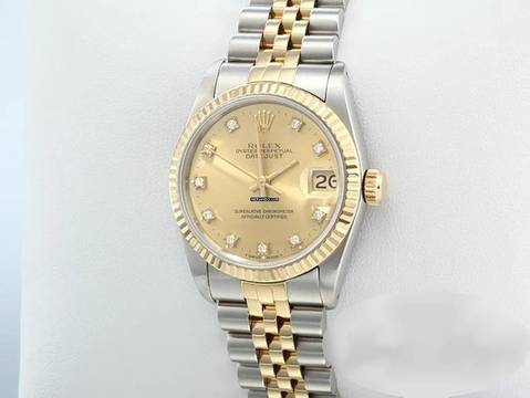  Rolex Datejust 31 Stahl Gelbgold 750 Diamanten Automatik Gold Stahl Stainless Steel 18kt Yellow Gold Jubilé-band Chronometer Oyster 