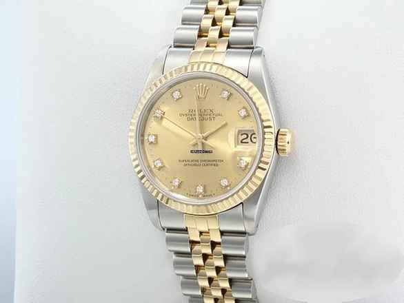  Rolex Datejust 31 Stahl Gelbgold 750 Diamanten Automatik Gold Stahl Stainless Steel 18kt Yellow Gold Jubilé-band Chronometer Oyster 