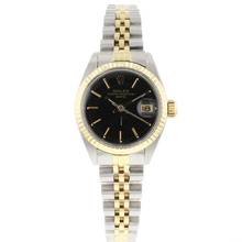 Thumbnail von Rolex Oyster Perpetual Lady Date 26 Steel/Gold Jubilee Black Dial