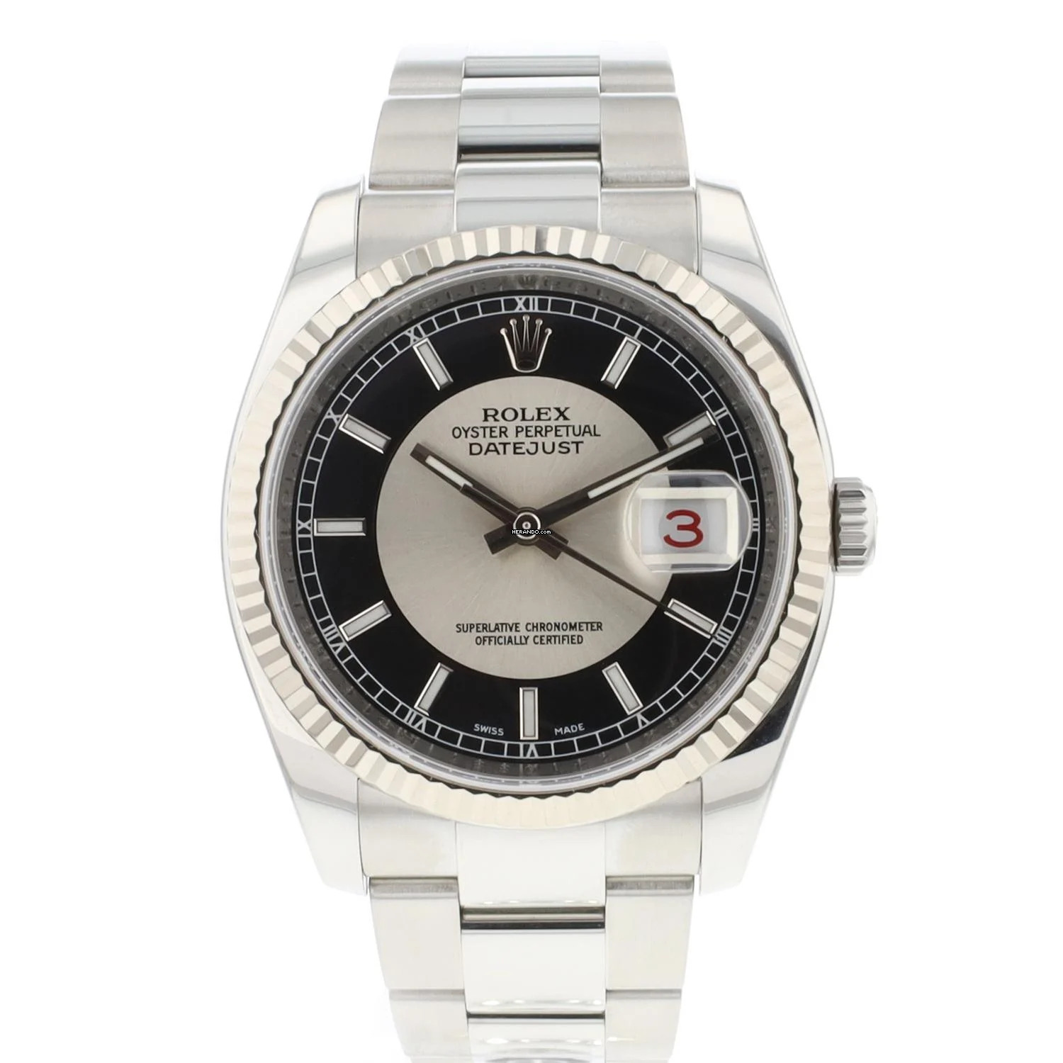  Rolex Datejust 36 Oyster Tuxedo Dial 