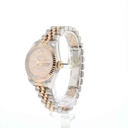  Rolex Lady-Datejust 26 Steel/Everose Jubilee Pink Logo Diamond Diamond Dial 