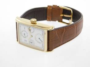 Thumbnail von IWC Novecento 18 Karat Gelbgold Novecento Ewiger Kalender mit orig. Papieren mit Krokoband Tresoruhr Deutsche Auslieferung Original Papiere !