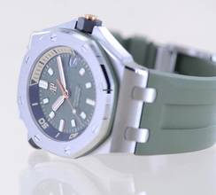 Thumbnail von Audemars Piguet Royal Oak Offshore Diver green Dial unworn Khaki B+P