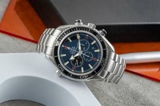 Thumbnail von Omega Seamaster Planet Ocean Chronograph Stahl Automatik Ref. 2210.51.00 Papiere