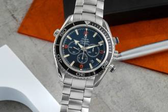 Thumbnail von Omega Seamaster Planet Ocean Chronograph Stahl Automatik Ref. 2210.51.00 Papiere