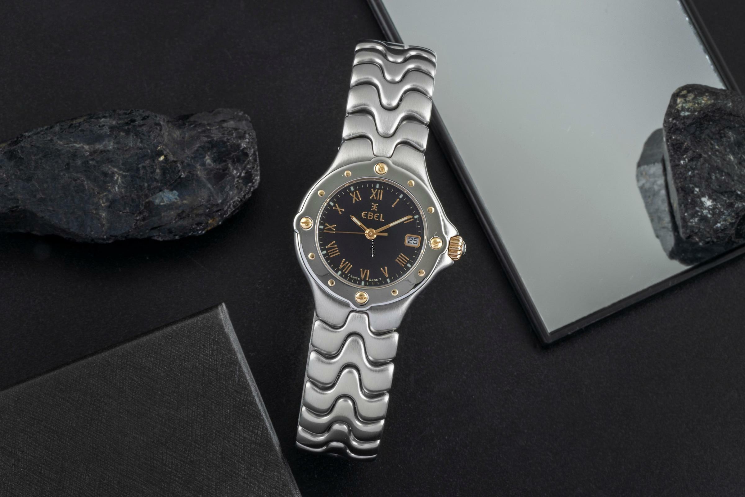 Thumbnail von Ebel Sportwave Stahl / Gold Damenuhr Datum Ref. E6087621