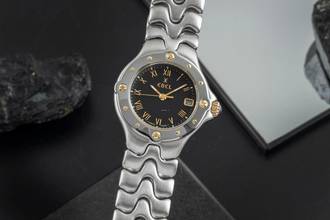 Thumbnail von Ebel Sportwave Stahl / Gold Damenuhr Datum Ref. E6087621