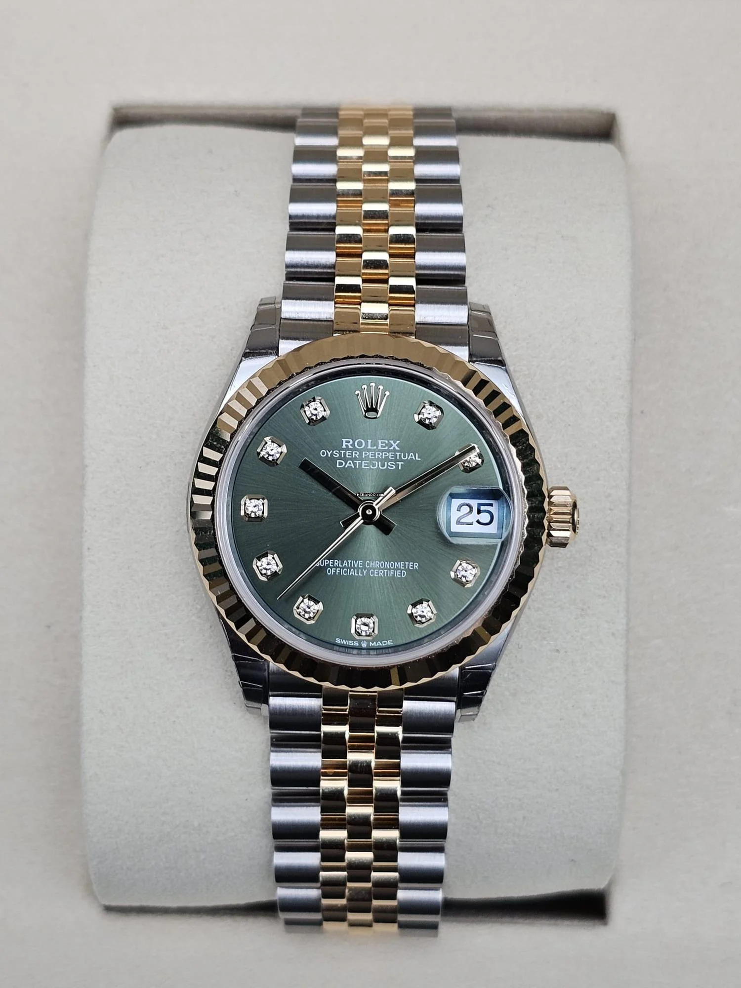 Rolex Datejust 31 31mm 278273 Jubilee Green Diamond dial Unworn/New Condition Full Set 10/2025