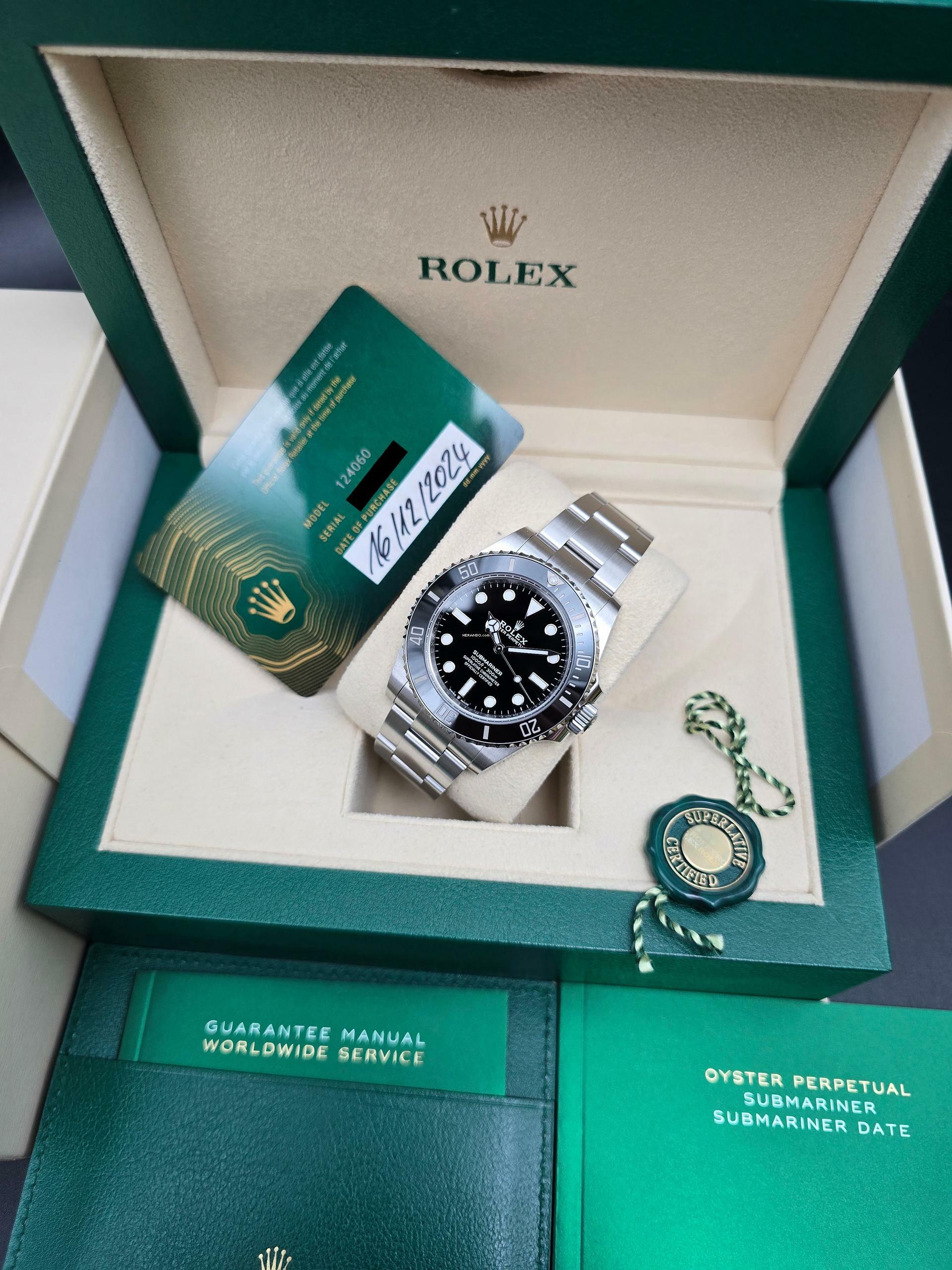 Thumbnail von Rolex Submariner (No Date) 41mm 124060 Chronometer Like New Condition Full Set 1-2023