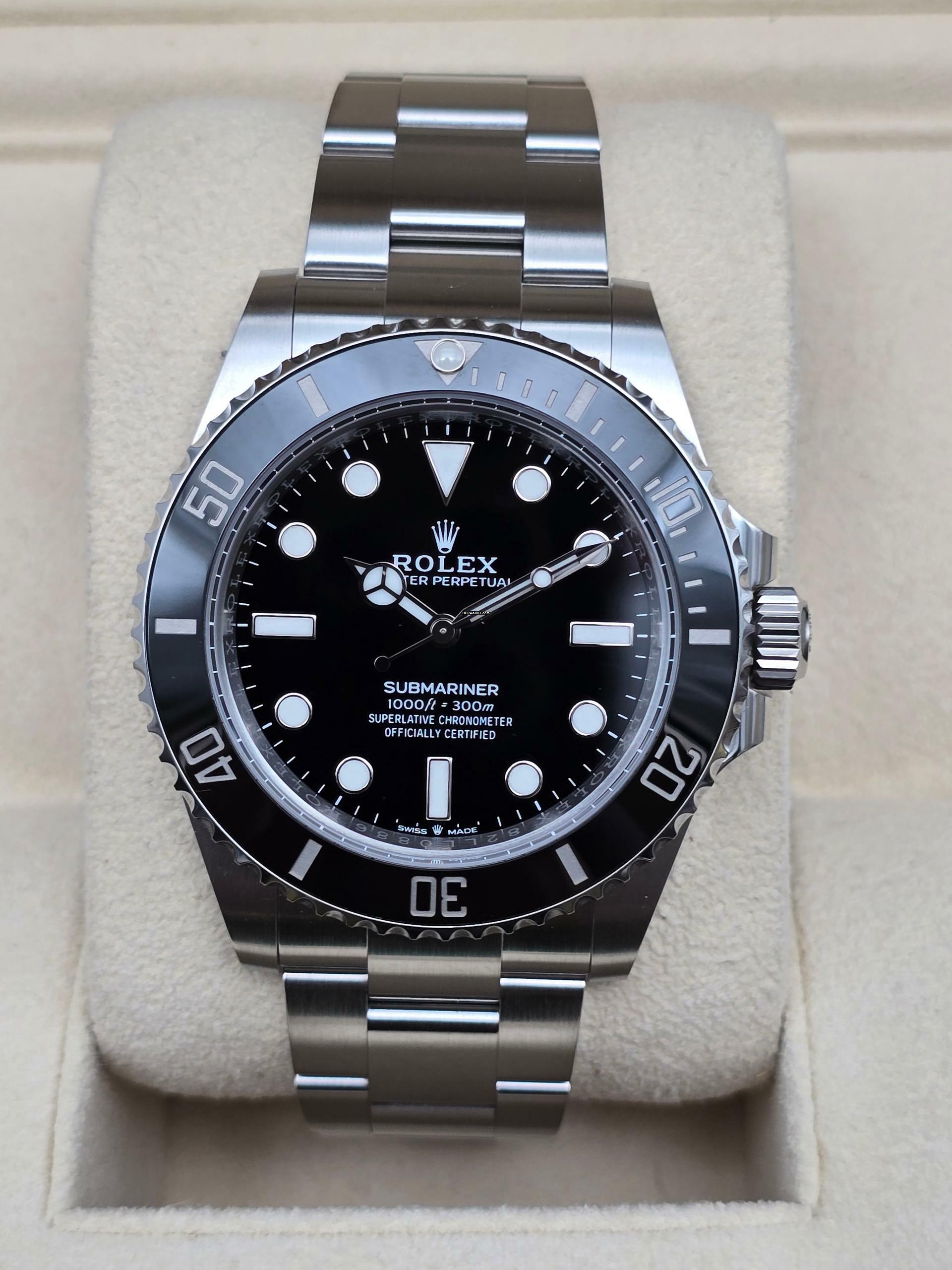 Thumbnail von Rolex Submariner (No Date) 41mm 124060 Chronometer Like New Condition Full Set 1-2023