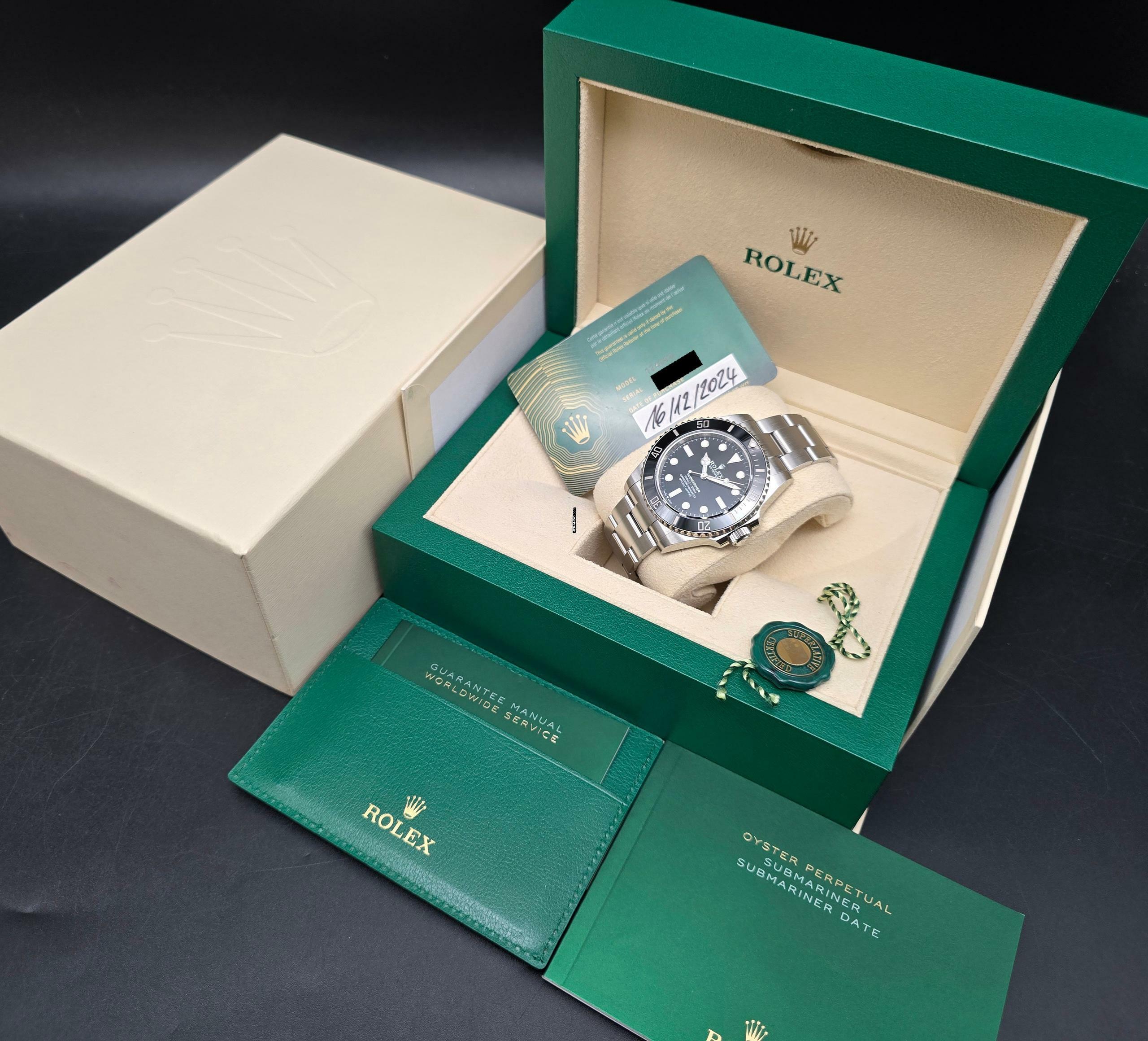 Thumbnail von Rolex Submariner (No Date) 41mm 124060 Chronometer Like New Condition Full Set 1-2023