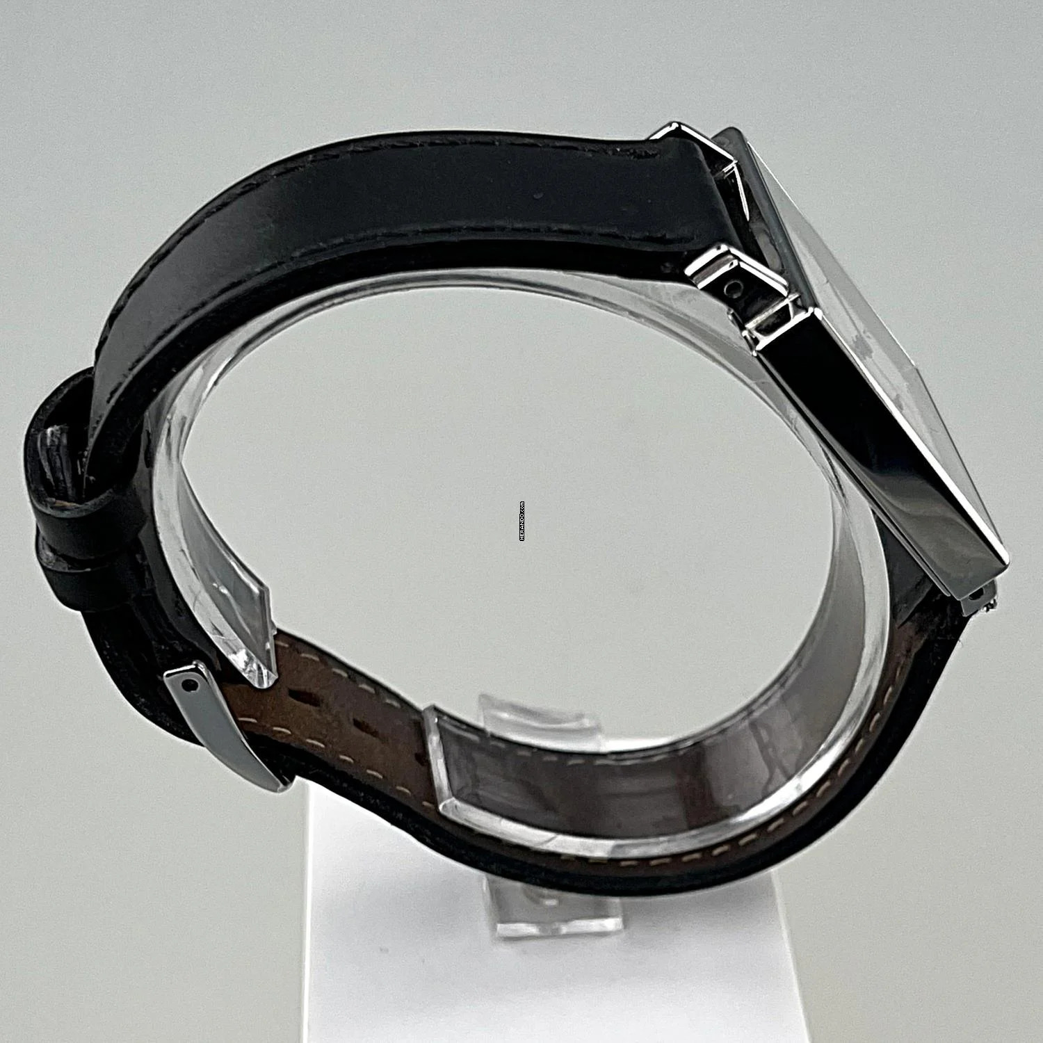 Thumbnail von NOMOS Tetra Glashütte Tetra Ref. 406 mit Stahlgehäuse Lederband plus Original Nomos Lederband (neu) Handaufzug Zifferblatt creme-weiß Original Box