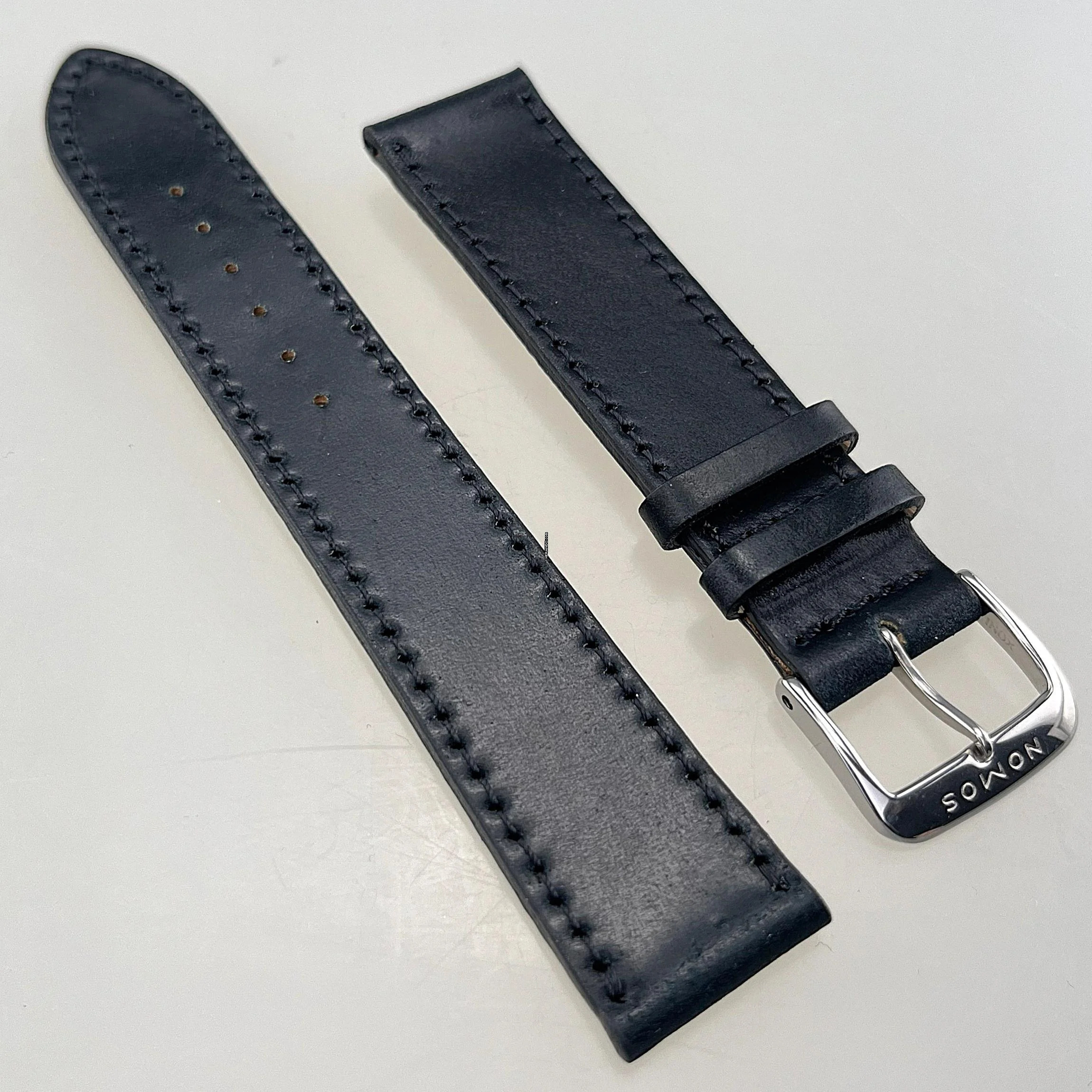 Thumbnail von NOMOS Tetra Glashütte Tetra Ref. 406 mit Stahlgehäuse Lederband plus Original Nomos Lederband (neu) Handaufzug Zifferblatt creme-weiß Original Box