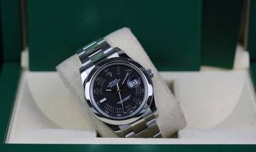 Thumbnail von Rolex Datejust II Steel - Black Roma - like New LC100 - Fullset - 2014
