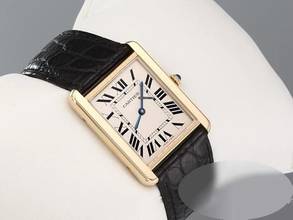 Thumbnail von Cartier Tank Solo Großes Modell Edelstahl Gelbgold 750 W5200004 2019 Stahl Gold