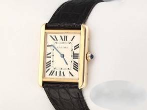 Thumbnail von Cartier Tank Solo Großes Modell Edelstahl Gelbgold 750 W5200004 2019 Stahl Gold