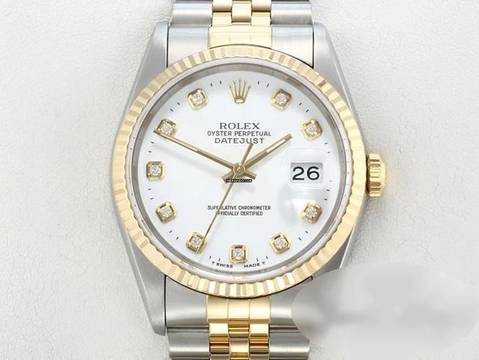 Rolex Datejust 36 36mm 16233 1996 Diamanten Stahl Gelbgold 750 Automatik Stainless Steel 18kt Yellow Gold Jubilé-band Chronometer Oyster 