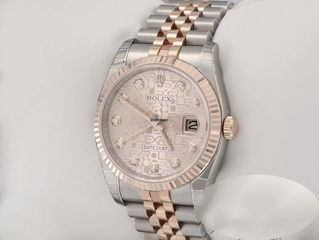 Rolex Datejust 36 36mm 116231 2012 Stahl Rosegold 750 Diamanten Stainless Steel 18kt Rose Gold Jubilé-band Chronometer Oyster