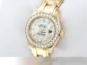Thumbnail von Rolex Lady-Datejust Pearlmaster 29mm 80298 Gelbgold 750 Diamanten Perlmutt Automatik Gold