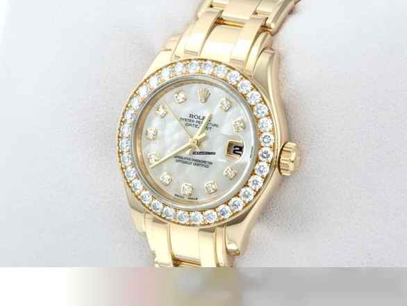  Rolex Lady-Datejust Pearlmaster 29mm 80298 Gelbgold 750 Diamanten Perlmutt Automatik Gold 