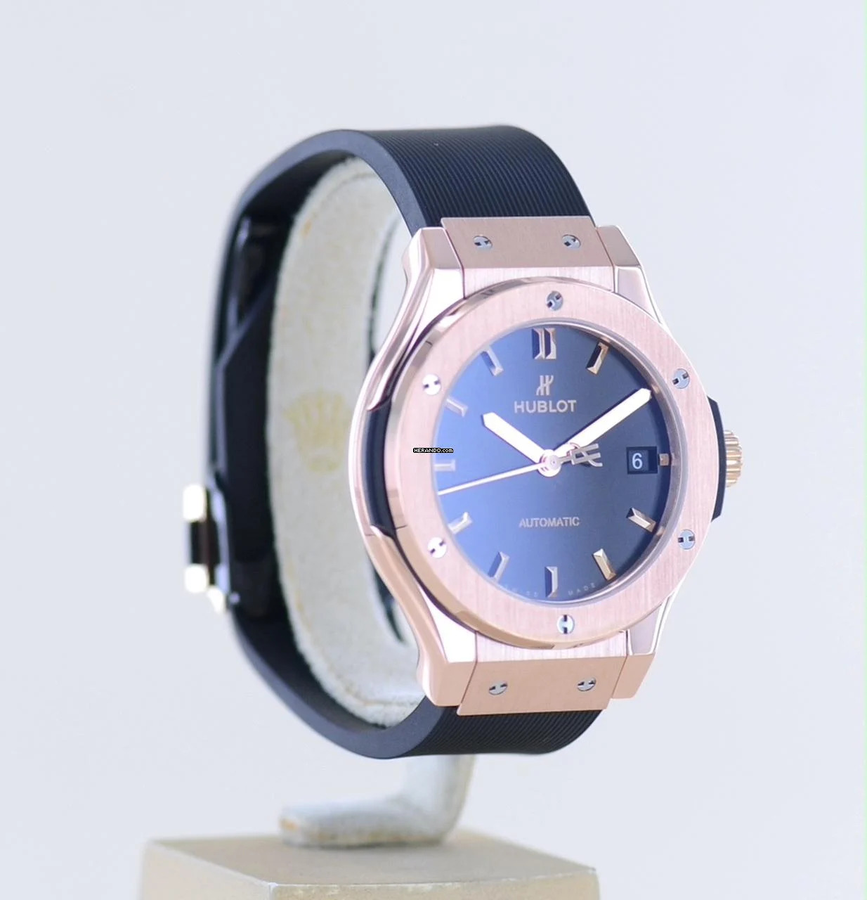 Thumbnail von Hublot Classic Fusion 18K Roségold King Gold Automatic black dial 38mm B+P