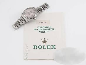 Thumbnail von Rolex Lady-Datejust Edelstahl Weissgold 750 Cacholong Diamanten Automatik Stainless Steel 18kt White Gold Jubilé-band Chronometer Oyster