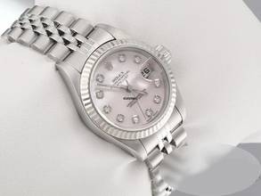Thumbnail von Rolex Lady-Datejust Edelstahl Weissgold 750 Cacholong Diamanten Automatik Stainless Steel 18kt White Gold Jubilé-band Chronometer Oyster