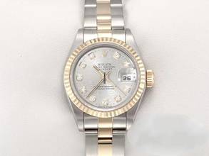 Thumbnail von Rolex Lady-Datejust Edelstahl Gelbgold 750 Diamanten 1996 Automatik Gold Stainless Steel Oyster-band Chronometer