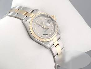 Thumbnail von Rolex Lady-Datejust Edelstahl Gelbgold 750 Diamanten 1996 Automatik Gold Stainless Steel Oyster-band Chronometer