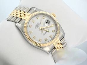 Thumbnail von Rolex Datejust 36 36mm 116233 2013 Diamanten Stahl Gelbgold 750 Rolex-service 2025
