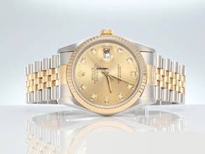 Thumbnail von Rolex Datejust 36 36mm 16233 2000 Diamanten Stahl Gelbgold 750 Automatik Gold