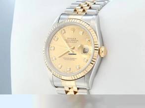 Thumbnail von Rolex Datejust 36 36mm 16233 2000 Diamanten Stahl Gelbgold 750 Automatik Gold