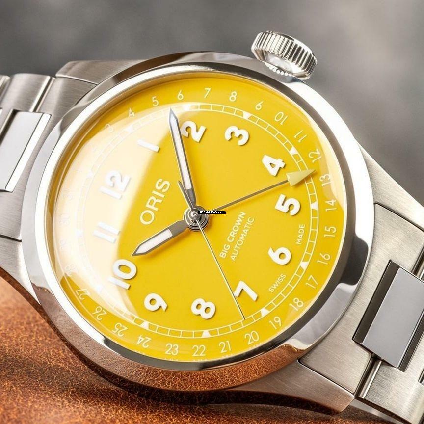  Oris Big Crown Pointer Date Yellow NEW FULL SET 
