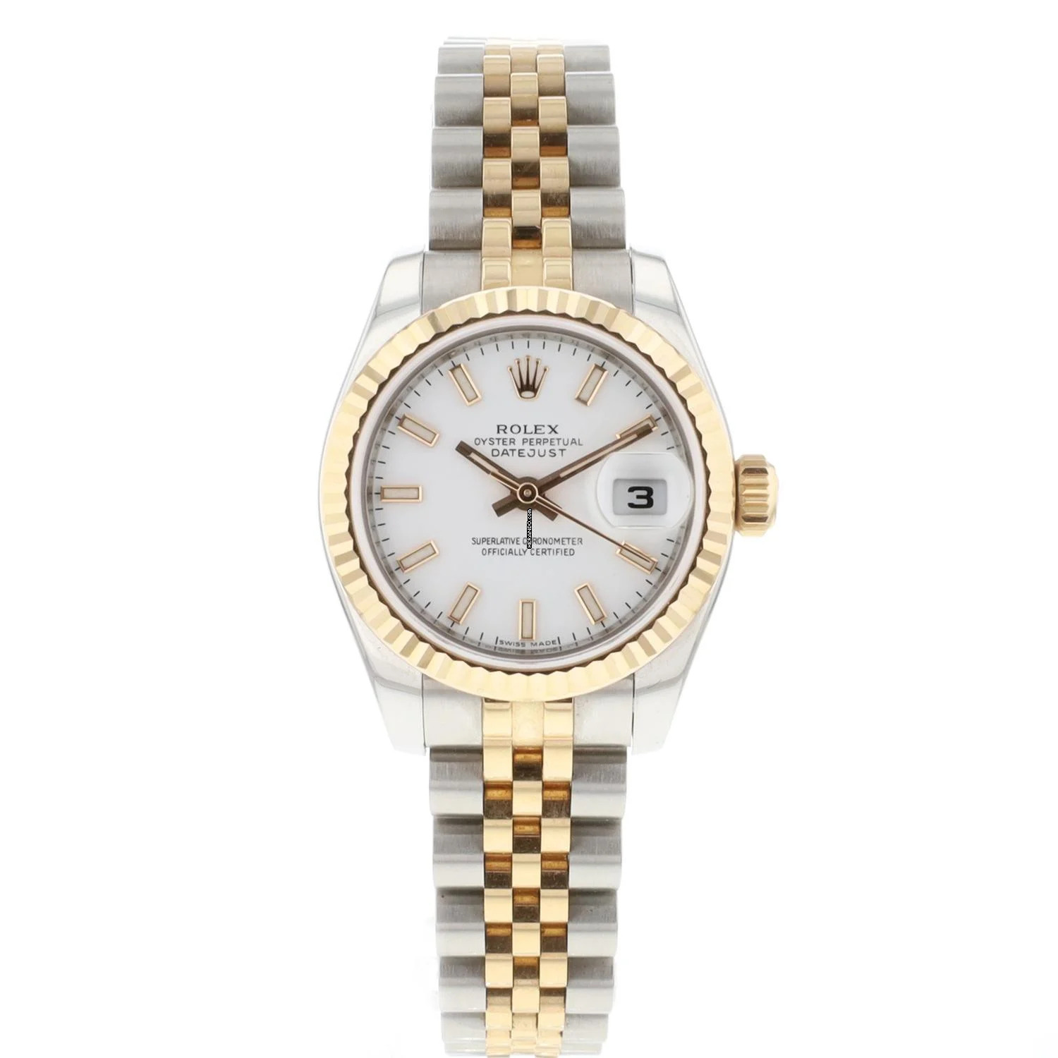  Rolex Lady-Datejust 26 Steel/Everose Jubilee White Dial 