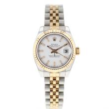 Thumbnail von Rolex Lady-Datejust 26 Steel/Everose Jubilee White Dial