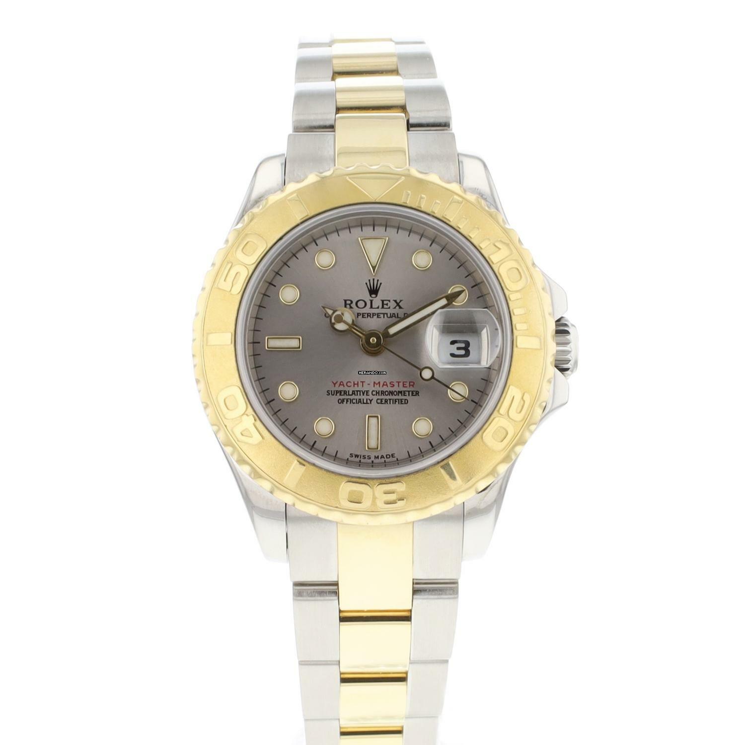  Rolex Yacht-Master Lady 29 Steel Gold Oyster Grey Dial 