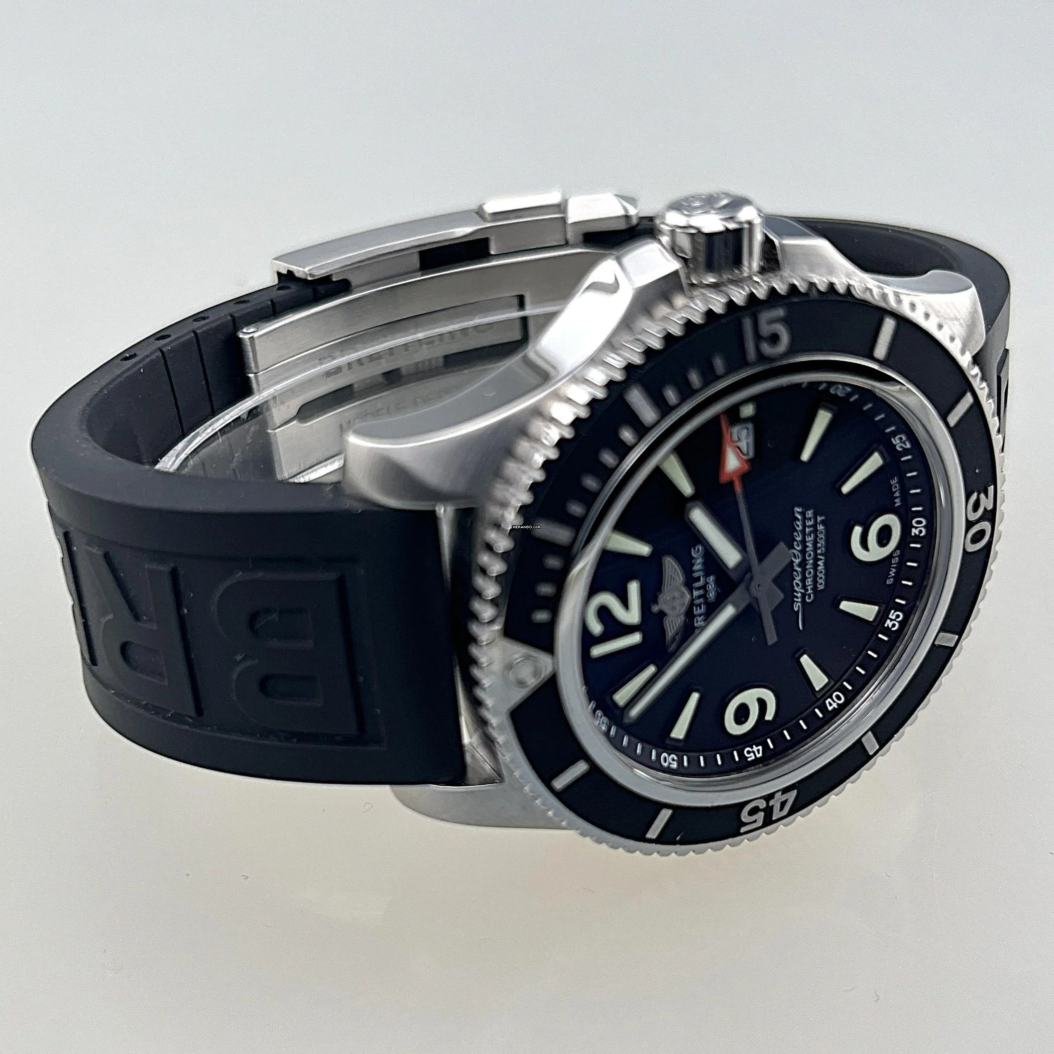 Thumbnail von Breitling Superocean 44 Automatic A17367 Stahlgehäuse Kautschuk plus Stahlarmband ZB schwarz Full Set plus Original Breitling Stahlarmband