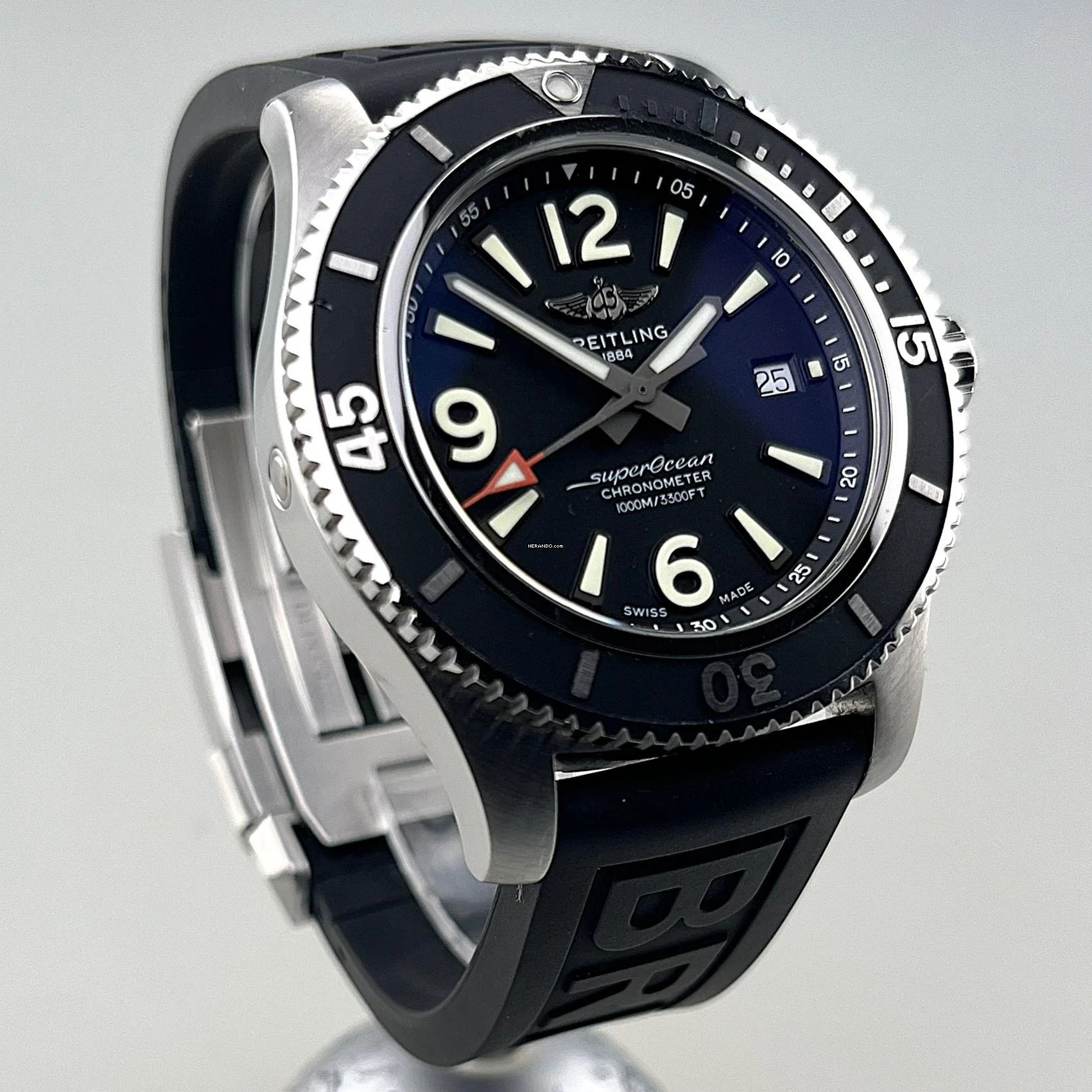 Thumbnail von Breitling Superocean 44 Automatic A17367 Stahlgehäuse Kautschuk plus Stahlarmband ZB schwarz Full Set plus Original Breitling Stahlarmband